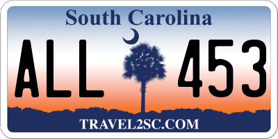 SC license plate ALL453
