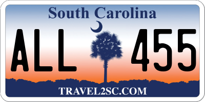 SC license plate ALL455