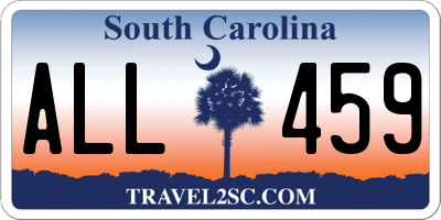 SC license plate ALL459
