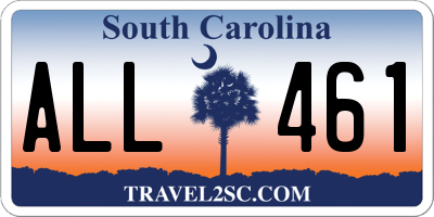 SC license plate ALL461