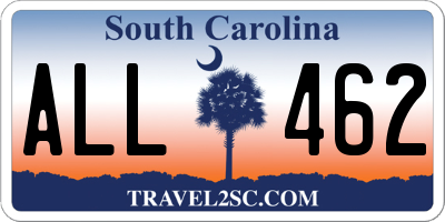 SC license plate ALL462