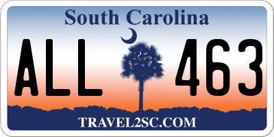 SC license plate ALL463