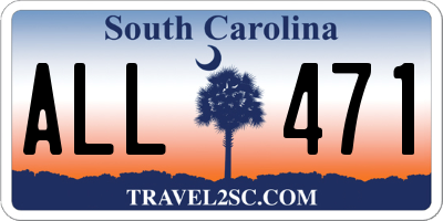 SC license plate ALL471