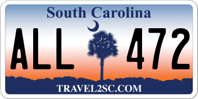 SC license plate ALL472
