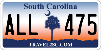 SC license plate ALL475
