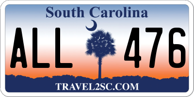 SC license plate ALL476