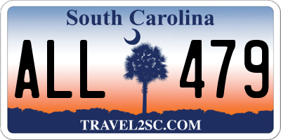 SC license plate ALL479