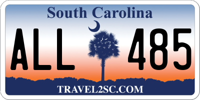 SC license plate ALL485