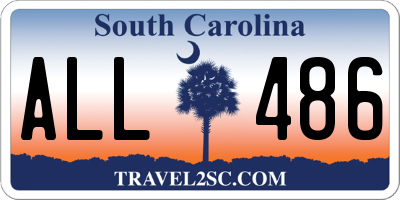 SC license plate ALL486