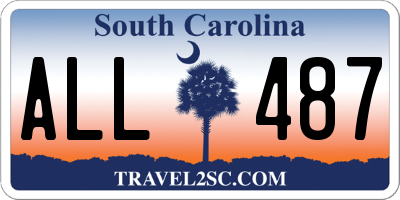 SC license plate ALL487