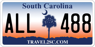 SC license plate ALL488