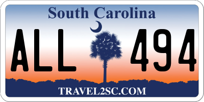 SC license plate ALL494