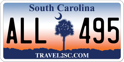 SC license plate ALL495