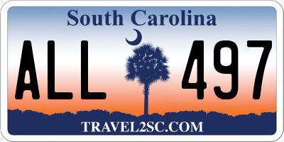 SC license plate ALL497