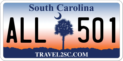 SC license plate ALL501