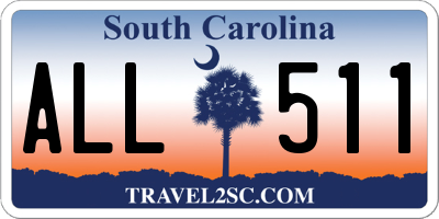 SC license plate ALL511