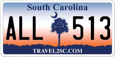 SC license plate ALL513