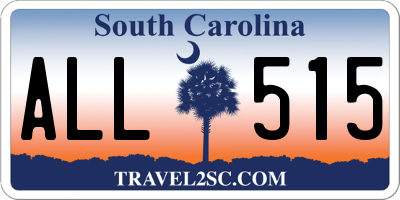 SC license plate ALL515