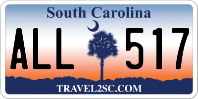 SC license plate ALL517