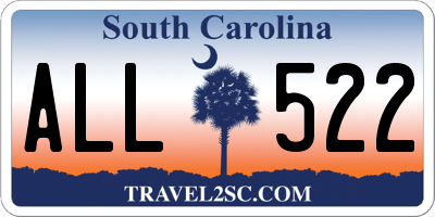 SC license plate ALL522