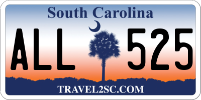 SC license plate ALL525