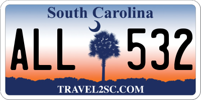 SC license plate ALL532