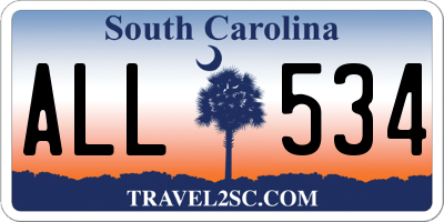 SC license plate ALL534
