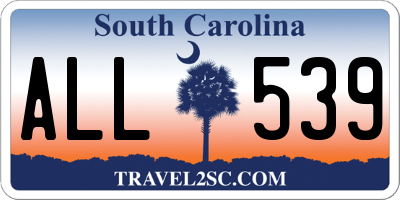 SC license plate ALL539