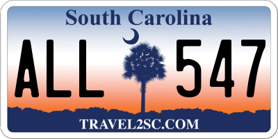 SC license plate ALL547