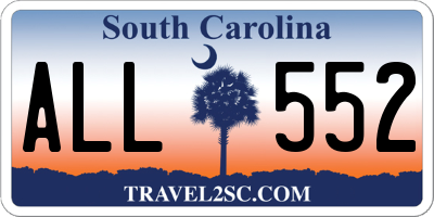 SC license plate ALL552
