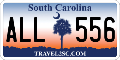 SC license plate ALL556