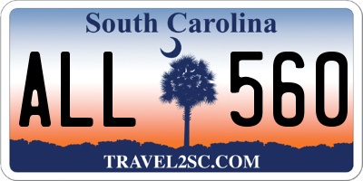 SC license plate ALL560