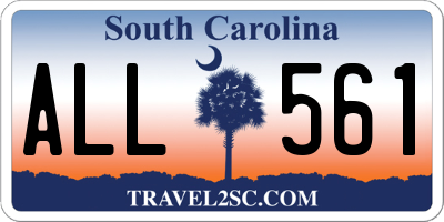 SC license plate ALL561
