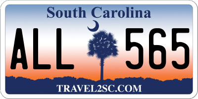 SC license plate ALL565