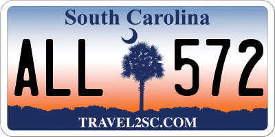 SC license plate ALL572