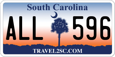SC license plate ALL596