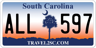 SC license plate ALL597
