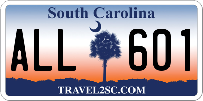 SC license plate ALL601
