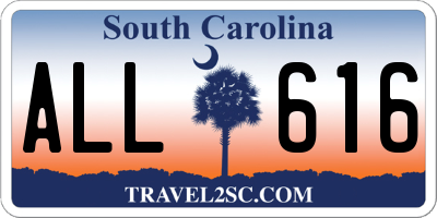 SC license plate ALL616