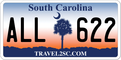 SC license plate ALL622
