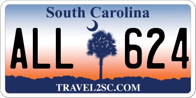 SC license plate ALL624