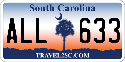 SC license plate ALL633