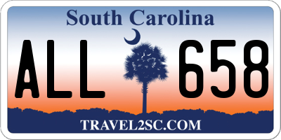 SC license plate ALL658