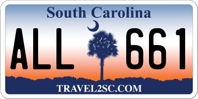 SC license plate ALL661