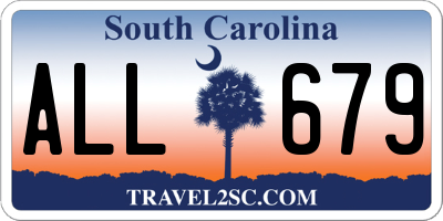 SC license plate ALL679