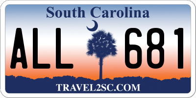 SC license plate ALL681