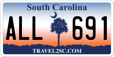 SC license plate ALL691