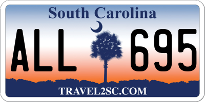 SC license plate ALL695