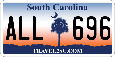SC license plate ALL696