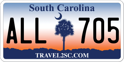 SC license plate ALL705